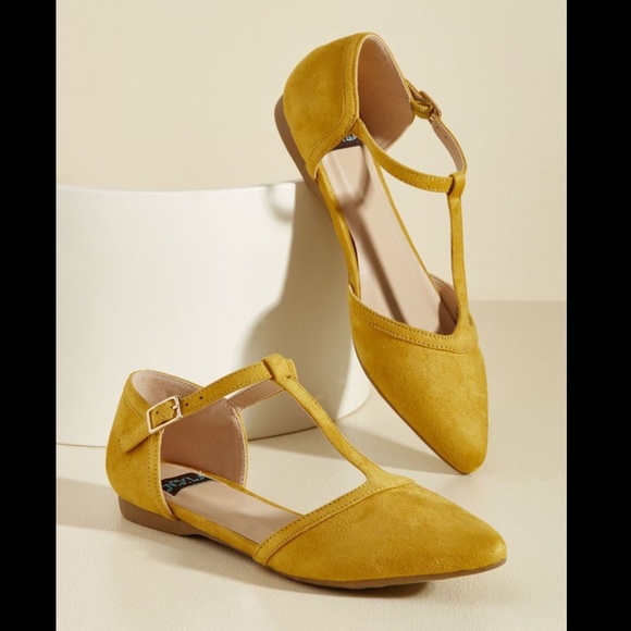 ModCloth Turn Back Prime Yellow Suede Flats - Picture 6 of 6